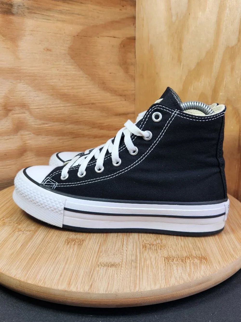 Converse Chuck Taylor All Star Lift Platform Canvas Sneakers Girls Kids Size 3.5